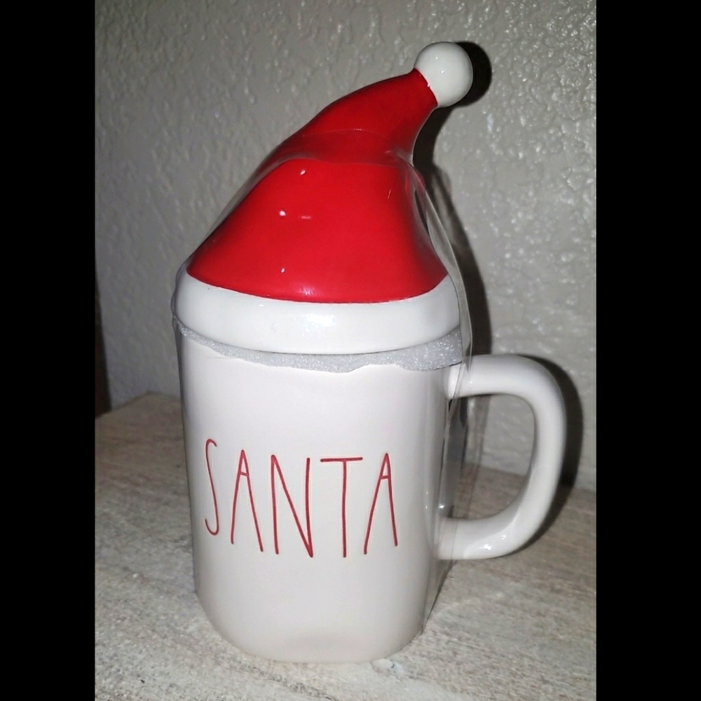 Rae dunn Christmas mug with topper